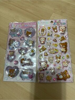 Rilakkuma Cute Puffy Stickers San-x kawaii bear 3D sticker sheet collectible